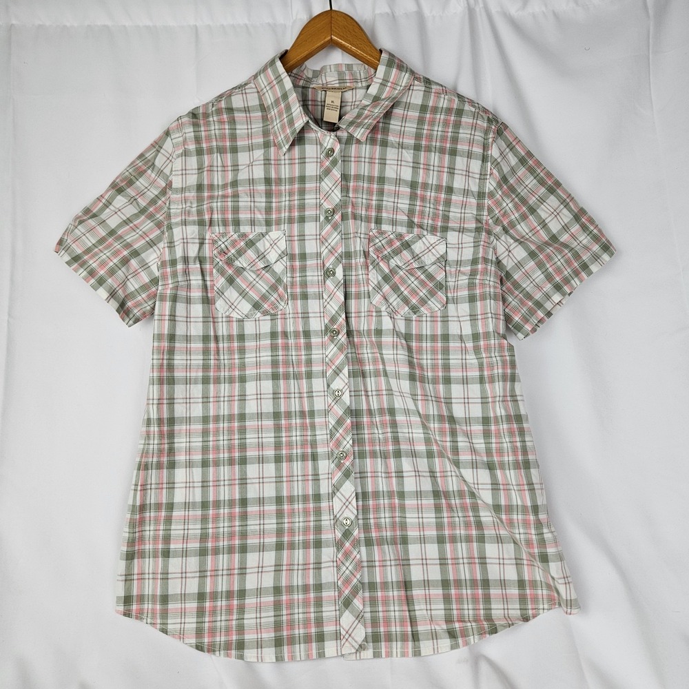Beautiful Women's XL Bit & Bridle  Plaid Short Sleeve Shirts Lot Of 3‎ Excellent